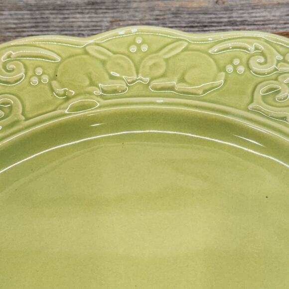 Pair of Spring and Easter Themed Plates w Embossed Bunnies and Butterflies-10.5” - Picture 6 of 10